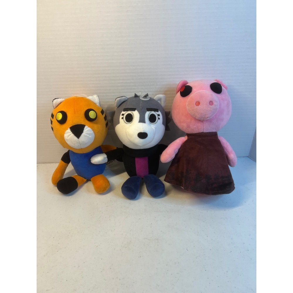 Roblox Piggy Plush Lot of 3 Tigry Willow Wolf PhatMojo 8 Inch Stuffed Animals